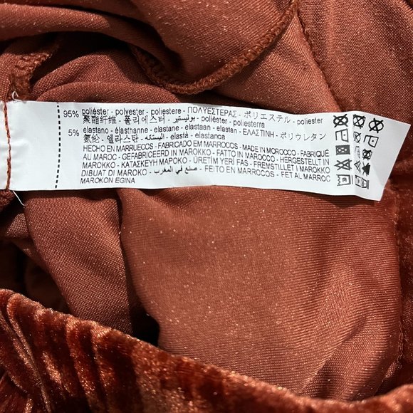 Zara Nwt Velvet High-Waist Skort Pants/Skirt - Picture 12 of 13